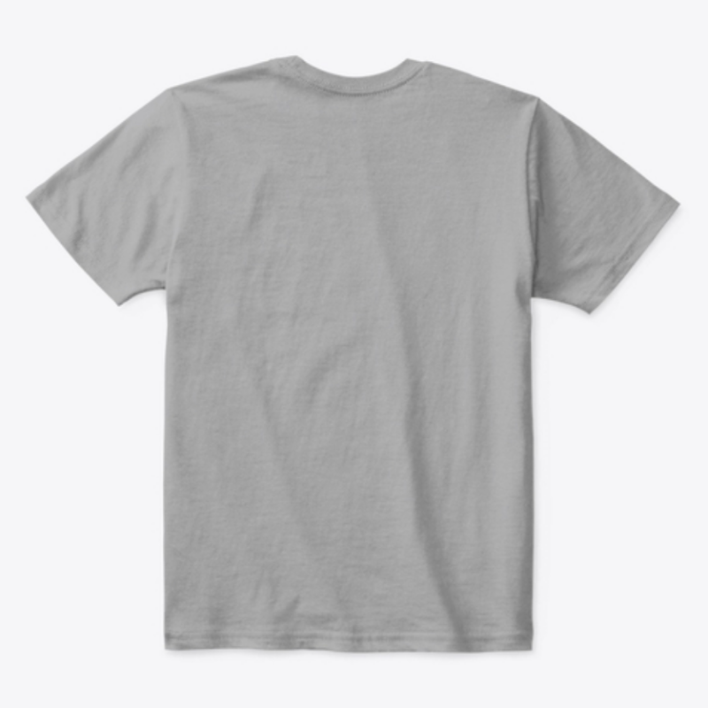 Kids Cotton Tee Classic T-Shirt Light Heather Grey Back