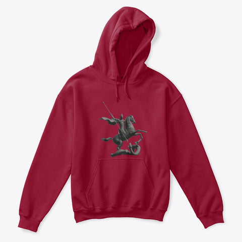 Kids Hoodie Sweatshirt with Saint George and the Dragon Print