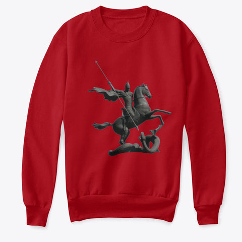 Kids Crewneck Sweatshirt with Saint George and the Dragon Art Print