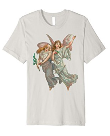 Unisex Cotton Tee T-shirt with Heavenly Angel Art Print