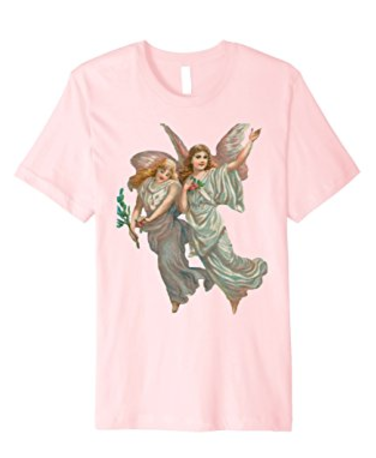 Unisex Cotton Tee T-shirt with Heavenly Angel Art Print