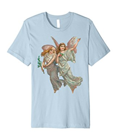 Unisex Cotton Tee T-shirt with Heavenly Angel Art Print