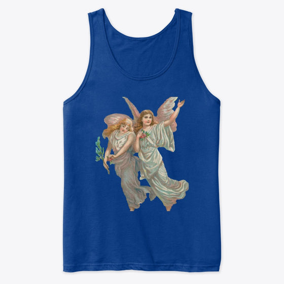 Unisex Cotton Tank Top with Heavenly Angel Art Print