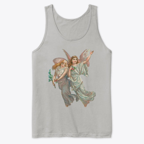 Unisex Cotton Tank Top with Heavenly Angel Art Print
