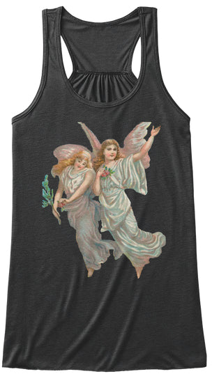 Womens Flowy Tank Top with Heavenly Angel Art Print