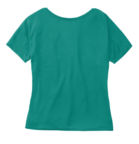 Womens Slouchy Tee with Antique Angel Feeding a Lamb