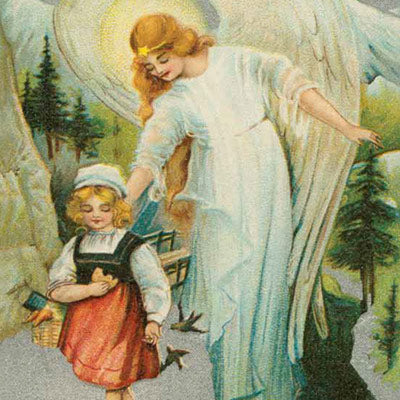Guardian Angel with Girl Artwork