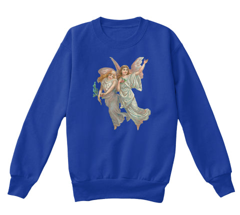 Kids Crewneck Sweatshirt with Heavenly Angel Art Print