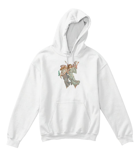 Kids Hoodie Sweatshirt with Heavenly Angels Art Print