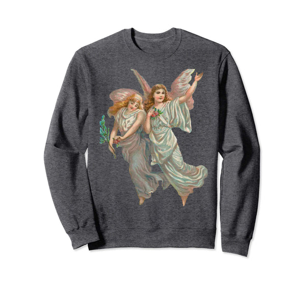 Unisex Crewneck Sweatshirt Heavenly Angel Art Grey