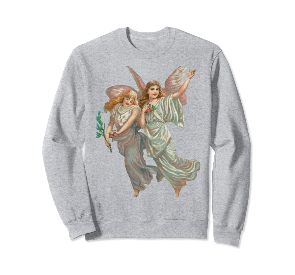 Unisex Crewneck Sweatshirt Heavenly Angel Art Heather Grey