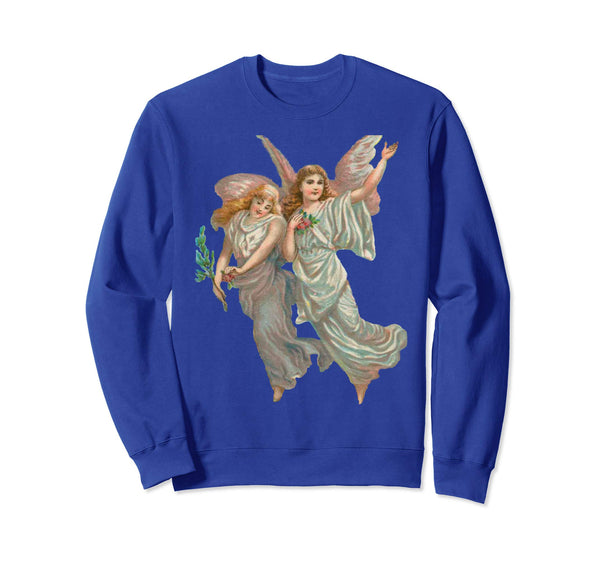 Unisex Crewneck Sweatshirt Heavenly Angel Art Royal Blue