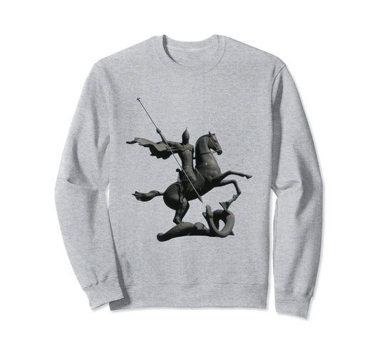 Unisex Crewneck Sweatshirt Saint George and the Dragon Grey