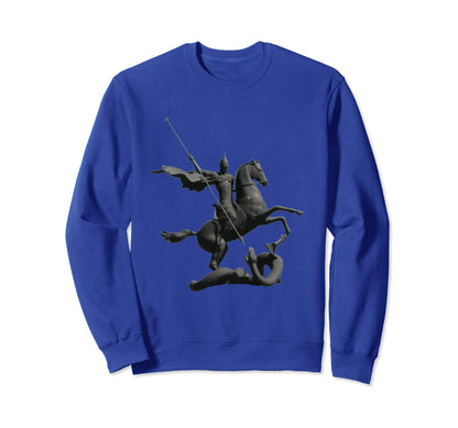 Unisex Crewneck Sweatshirt Saint George and the Dragon Royal Blue