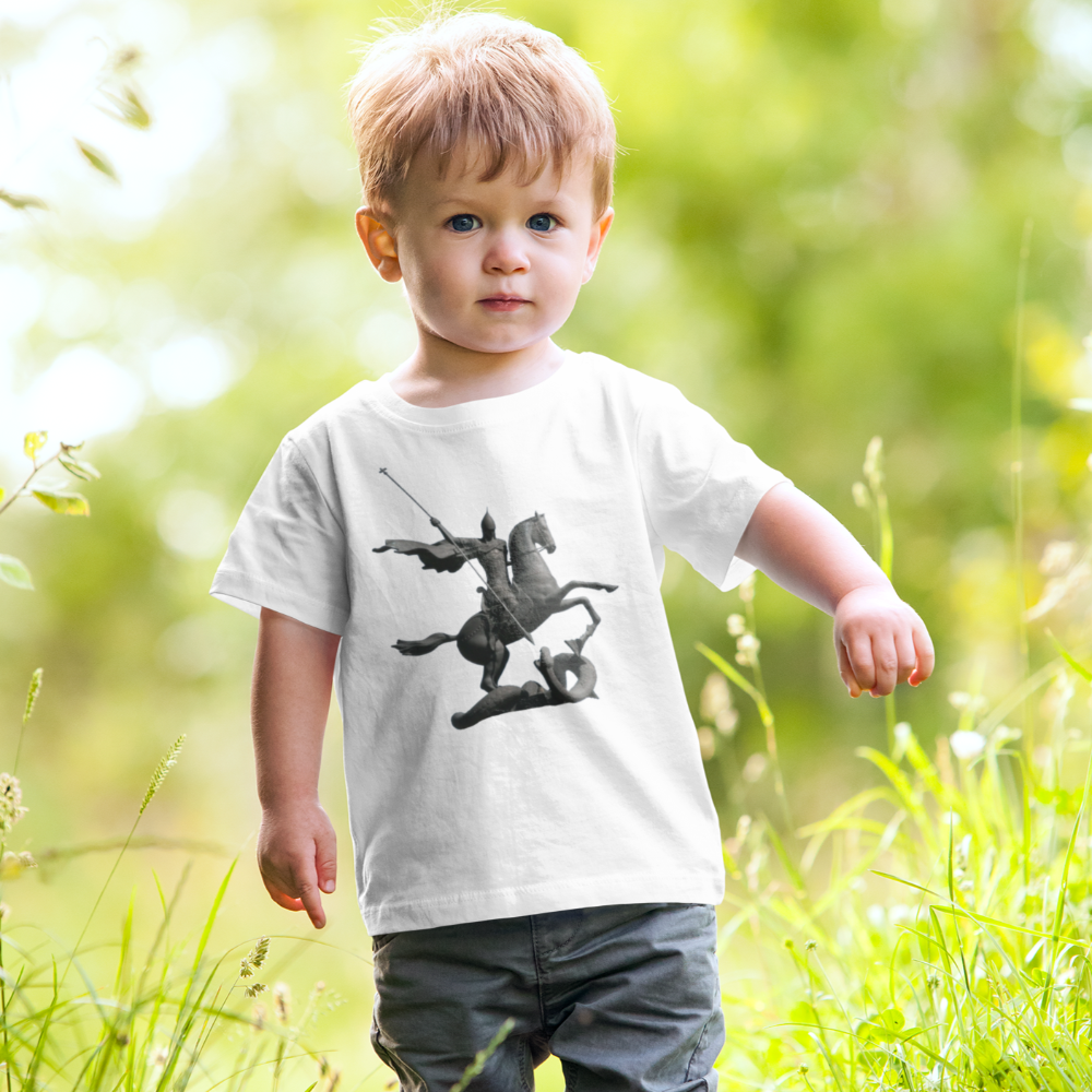 Kids Cotton Tee Classic T-Shirt Saint George and the Dragon Art Print